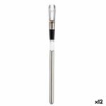 Decanter per Vino Kinvara Bianco Nero Trasparente Acciaio Acciaio inossidabile TPE Plastica 3 in 1 (12 Unità)