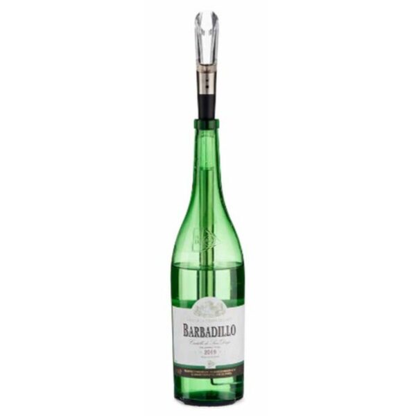 Decanter per Vino Kinvara Bianco Nero Trasparente Acciaio Acciaio inossidabile TPE Plastica 3 in 1 (12 Unità)