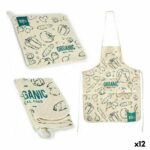 Set da Cucina Kinvara Organic Azzurro Bianco Poliestere 2 Pezzi