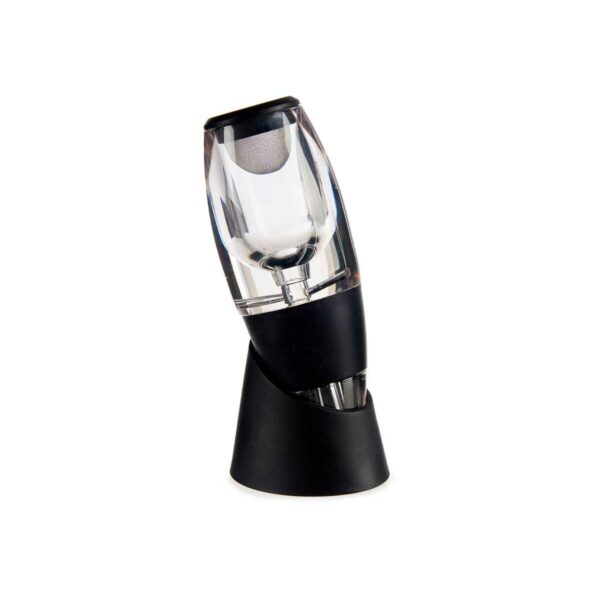 Decanter da vino Kinvara Nero Trasparente Acciaio inossidabile TPE Plastica (24 Unità)