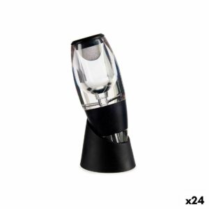 Decanter da vino Kinvara Nero Trasparente Acciaio inossidabile TPE Plastica (24 Unità)