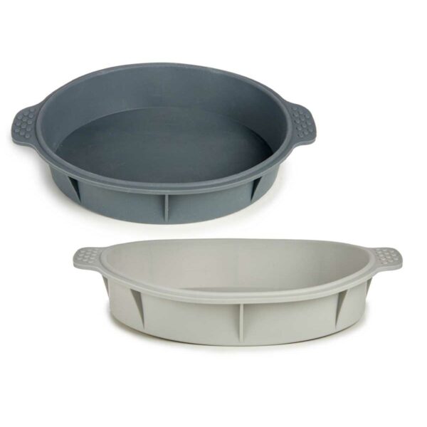 Stampo per Dolci Kinvara Grigio chiaro Grigio scuro Silicone 30 x 4,5 x 26 cm Rotondo (6 Unità)