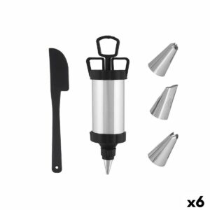 Sac à poche Kinvara Nero Argentato Argento Set (6 Unità)