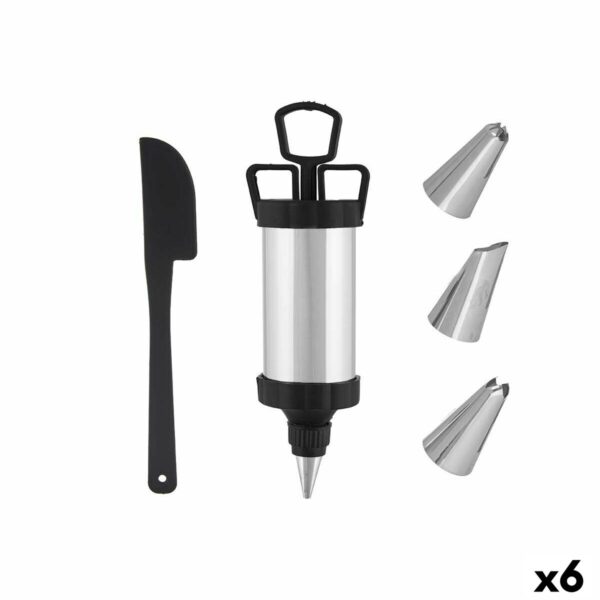 Sac à poche Kinvara Nero Argentato Argento Set (6 Unità)