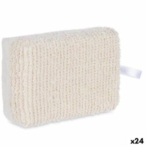 Spugna per il Corpo Berilo Bianco Beige 14 x 5 x 9 cm (24 Unità)