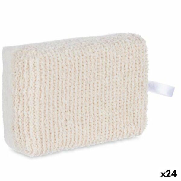 Spugna per il Corpo Berilo Bianco Beige 14 x 5 x 9 cm (24 Unità)