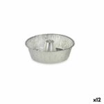 Stampo per Budino Kinvara Argentato Alluminio 25 x 7,7 x 25 cm Monouso Flan (12 Unità)