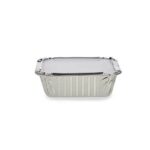 Set di vassoi per Alimenti Kinvara Alluminio 14,5 x 7,5 x 12,5 cm Monouso Con coperchio (12 Unità)