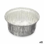 Stampo per Budino Kinvara Argentato Alluminio 8,5 x 8 x 8,5 cm Monouso Rotondo (12 Unità)