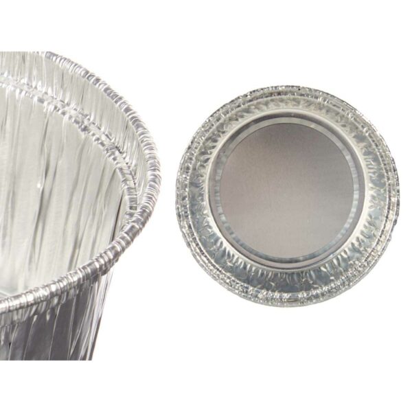 Stampo per Budino Kinvara Argentato Alluminio 8,5 x 8 x 8,5 cm Monouso Rotondo (12 Unità)