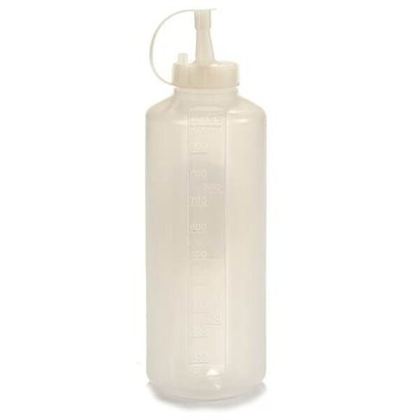 Barattolo per Salse Kinvara Trasparente Plastica 1 L 8 x 25 x 8 cm (12 Unità)