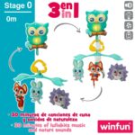 Carrillon Culla Winfun Bosco 3 in 1 31,5 x 42 x 24,5 cm Plastica (4 Unità)