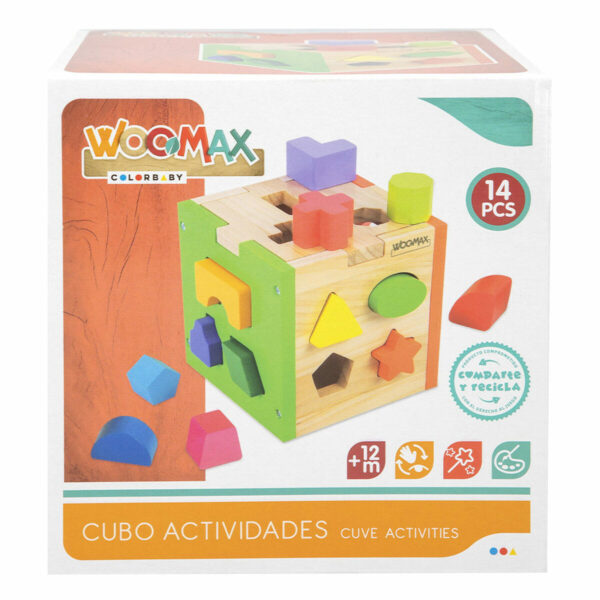 Puzzle di Legno per Bambini Woomax 15 x 15 x 15 cm (6 Unità)