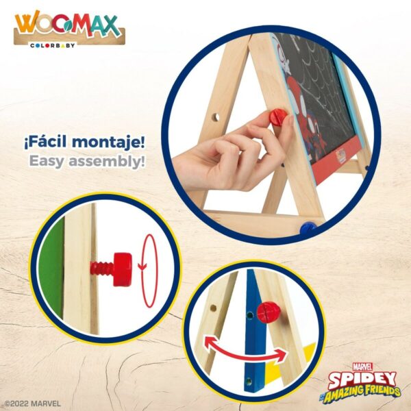 Lavagna 2 in 1 Spidey 5 Pezzi 4 Unità 40 x 64,5 x 31,5 cm