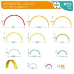 Puzzle di Legno per Bambini Woomax Arcobaleno 11 Pezzi 2 Unità