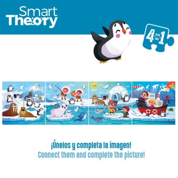 Puzzle per Bambini Colorbaby Artic 4 in 1 174 Pezzi 136 x 34 cm (6 Unità)