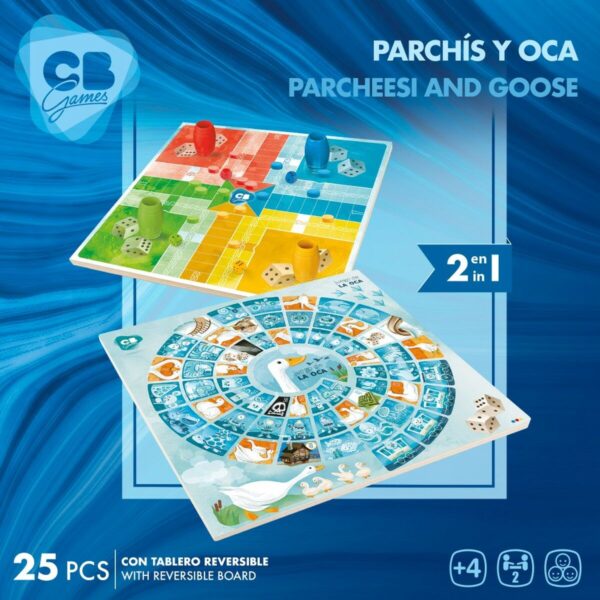 Tabellone per Parcheesi e Gioco dell'Oca CB Games 25 x 1 x 25 cm (25 Pezzi) (6 Unità)