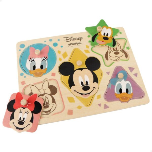 Puzzle di Legno per Bambini Disney + 2 Anni 5 Pezzi (12 Unità)