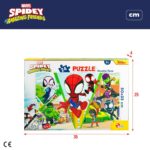 Puzzle per Bambini Spidey Double-face 50 x 35 cm 24 Pezzi (12 Unità)