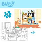 Puzzle per Bambini Bluey Double-face 24 Pezzi 50 x 35 cm (12 Unità)