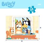Puzzle per Bambini Bluey Double-face 24 Pezzi 50 x 35 cm (12 Unità)