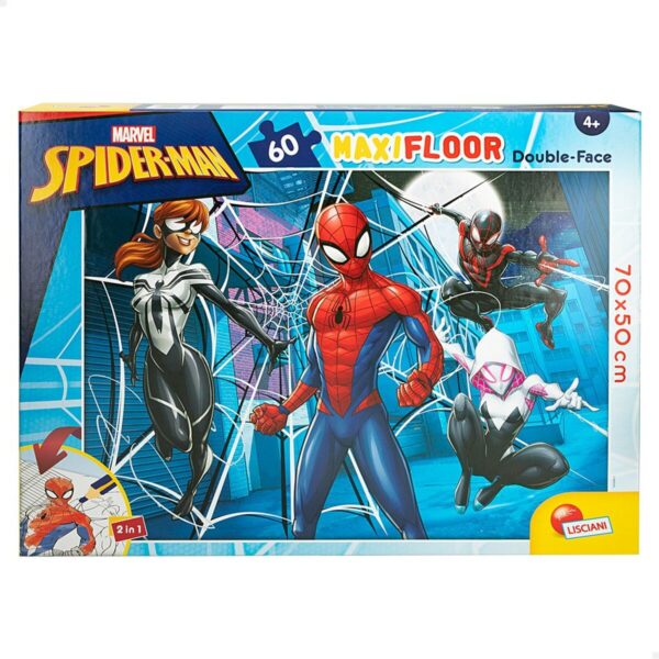 Puzzle per Bambini Spider-Man Double-face 60 Pezzi 70 x 1,5 x 50 cm (6 Unità)