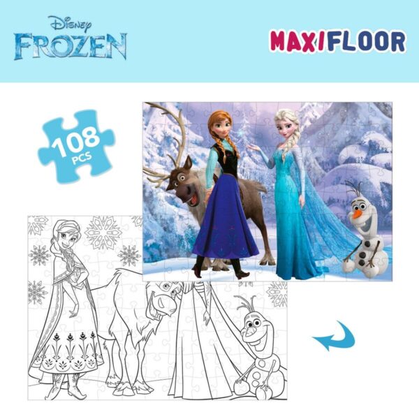 Puzzle per Bambini Frozen Double-face 108 Pezzi 70 x 1,5 x 50 cm (6 Unità)
