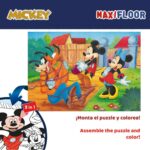 Puzzle per Bambini Mickey Mouse Double-face 108 Pezzi 70 x 1,5 x 50 cm (6 Unità)