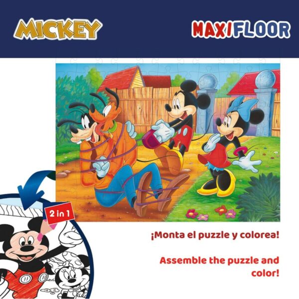 Puzzle per Bambini Mickey Mouse Double-face 108 Pezzi 70 x 1,5 x 50 cm (6 Unità)