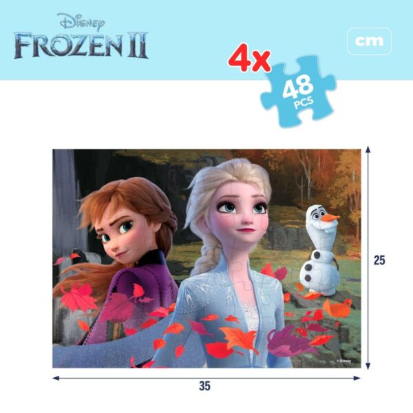Puzzle per Bambini Frozen Double-face 4 in 1 48 Pezzi 35 x 1,5 x 25 cm (6 Unità)