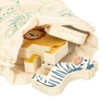 Gioco di Costruzione + Personaggi Woomax animali 16 Pezzi 7 x 7 x 1,5 cm (6 Unità)