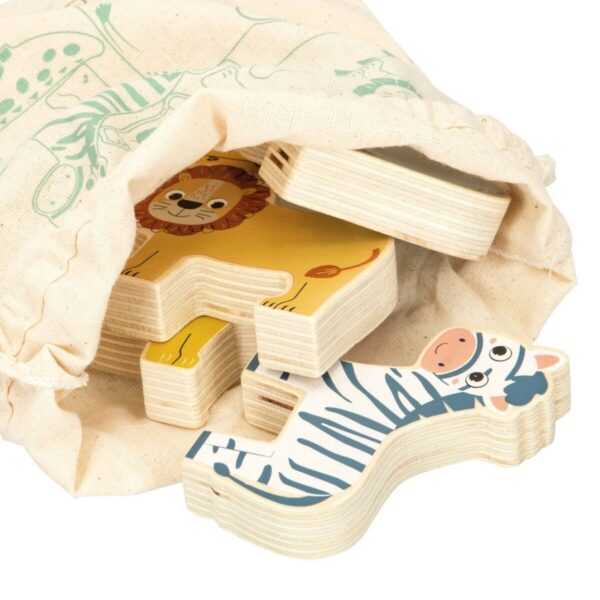 Gioco di Costruzione + Personaggi Woomax animali 16 Pezzi 7 x 7 x 1,5 cm (6 Unità)