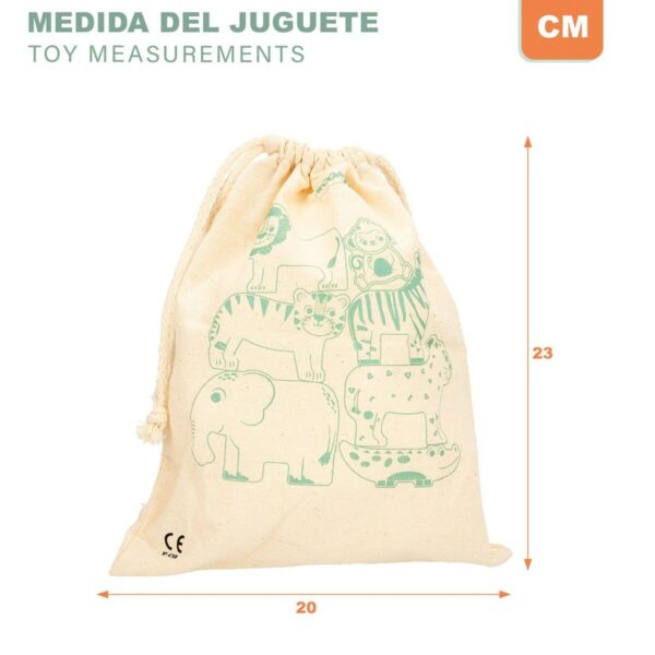 Gioco di Costruzione + Personaggi Woomax animali 16 Pezzi 7 x 7 x 1,5 cm (6 Unità)