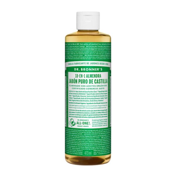 Sapone Liquido Dr Bronner's 18 in 1 Almendra 475 ml