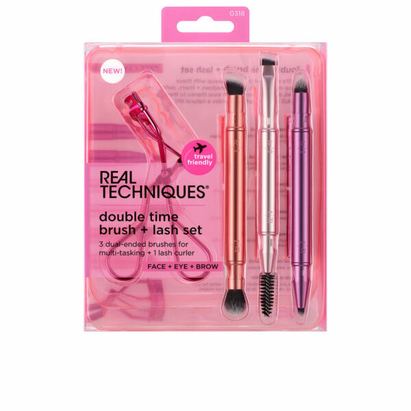 Set di Pennelli per il Trucco Real Techniques DOUBLE TIME BRUSH + LAST 4 Pezzi