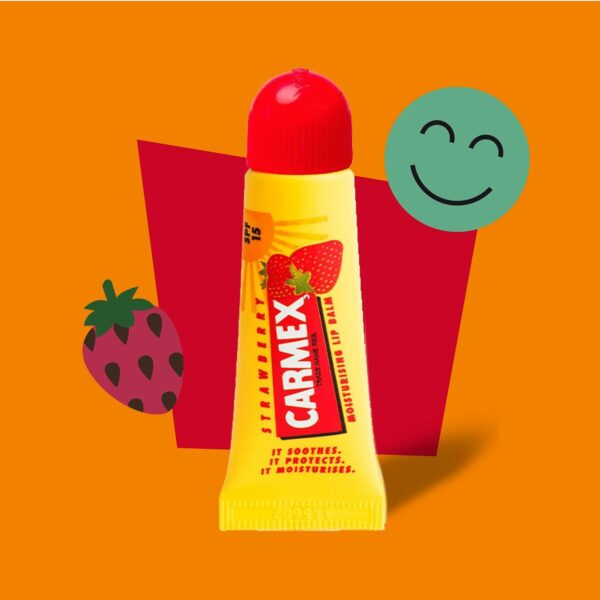 Balsamo Labbra idratante Carmex Carmex Strawberry Giallo Rosso