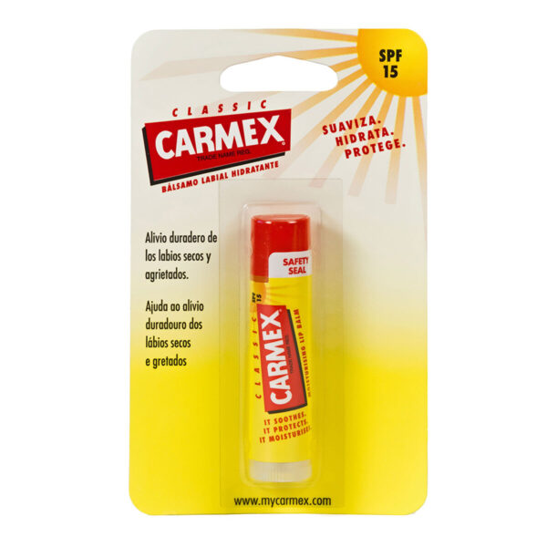 Balsamo Labbra idratante Carmex Classic Giallo Nero Spf 15 Stick
