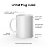 Tazza Personalizzabile per Plotter da taglio Cricut 2008945 Bianco (36 Unità)