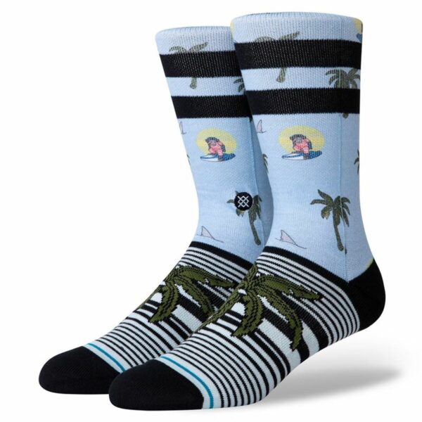 Calzini alla Caviglia Stance Aloha Monkey Staple Azzurro Chiaro 42-46