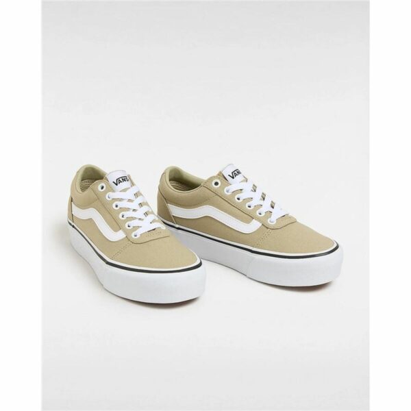 Scarpe Casual da Donna Vans Ward Platform Cnvs Elm Beige Marrone Chiaro