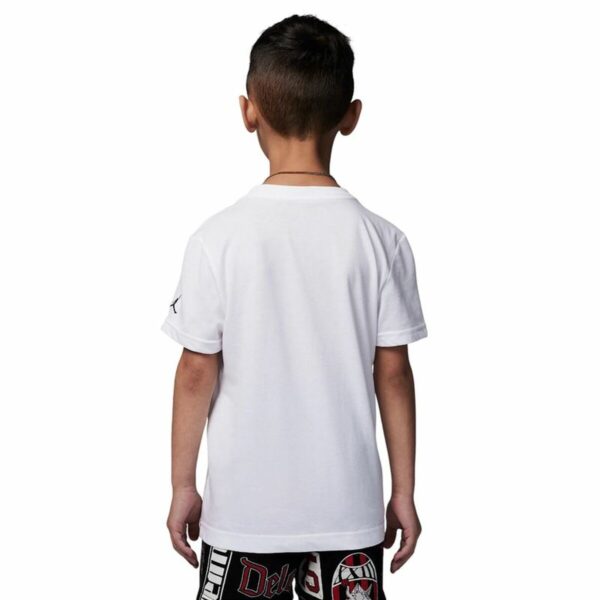 Maglia a Maniche Corte Bambino Jordan Jdb Mj Brand Photo Ss Crew Bianco