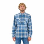 Camicia a Maniche Lunghe Uomo Hurley Santa Cruz Azzurro