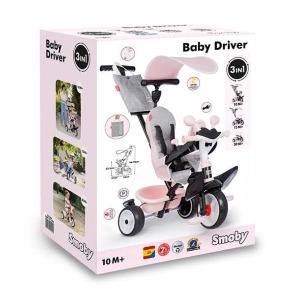 Triciclo Smoby Baby Driver Confort Metallizzato