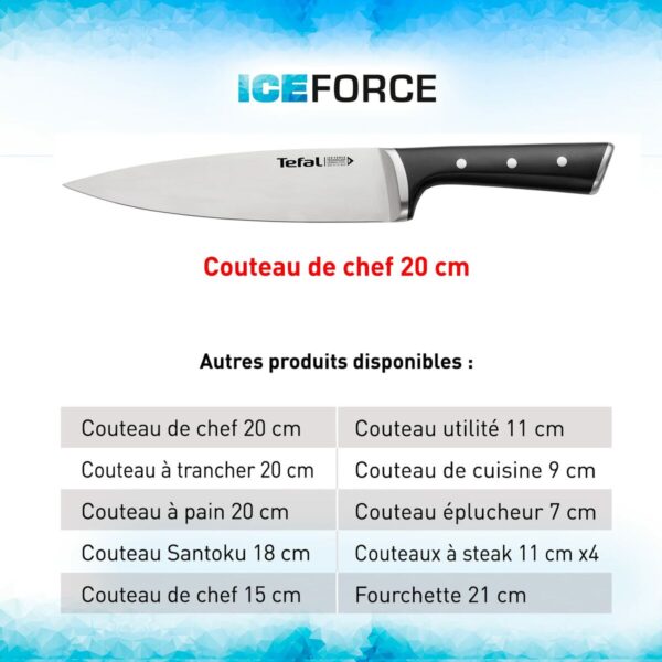 Coltello da Cucina Tefal K23207 Nero 7" Acciaio inossidabile 20 cm