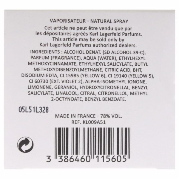 Profumo Donna Karl Lagerfeld Karl Paris 21 Rue Saint-Guillaume