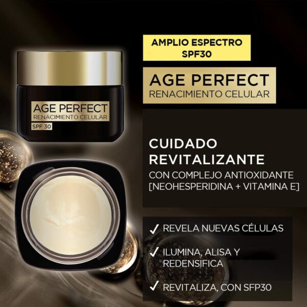 Crema Viso L'Oreal Make Up Age Perfect Cell Renewal Spf 30 50 ml