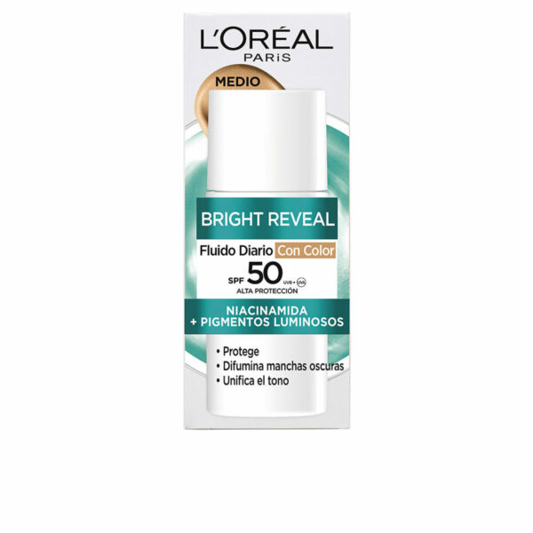 Crema Viso L'Oreal Make Up BRIGHT REVEAL NIACINAMIDA Spf 50 50 ml