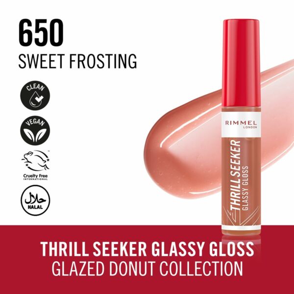 Lucidalabbra Rimmel London THRILL SEEKER Nº 650-Sweet Frosting 6 ml