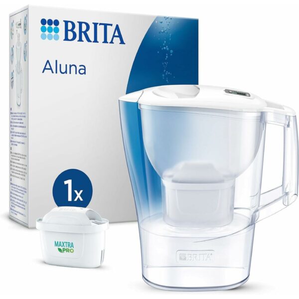 Brocca filtrante Brita ALUNA BLANCA Bianco Trasparente Plastica 2,4 L