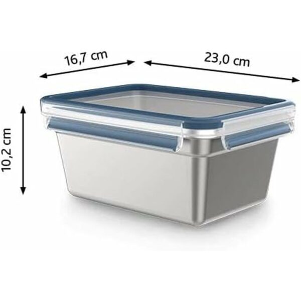 Porta pranzo Tefal N11506 Argentato Acciaio inossidabile Rettangolare 2 L